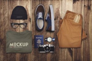 01 Travel and Clothes Mockup